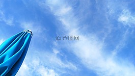 天空,云,沙灘傘