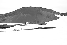 冰島,山,冰川