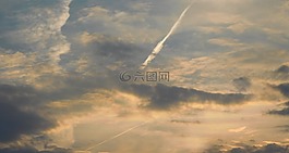 軌跡,云,天空