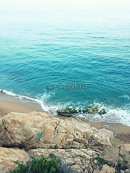 海岸,海灘,地中海