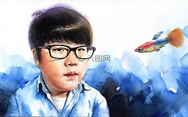 水彩肖像,水彩,藝術