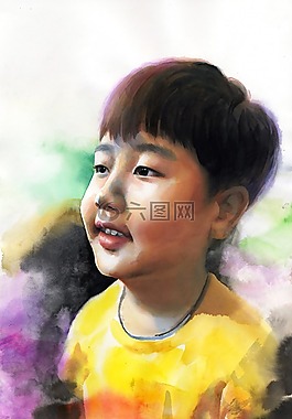 水彩肖像,水彩,藝術