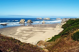 俄勒岡,海灘,沙