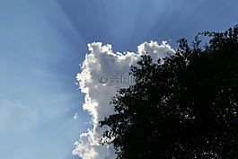 云,天空,太陽
