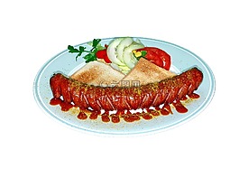 肉,吃,食品