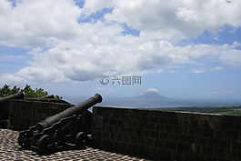 硫磺山 fortres,英國堡,佳能