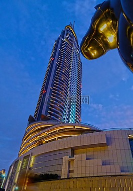 迪拜,摩天樓,城市