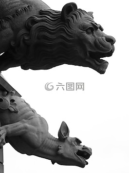 石像鬼,龙,狮子