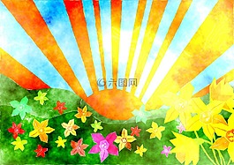 水彩,漆,畫