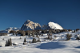 雪,冬天,山