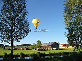 氣球,熱氣球,飛