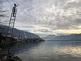雕像,規(guī)模,湖