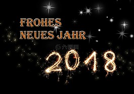 新年前夕2018,新年問候,新的一年的一天