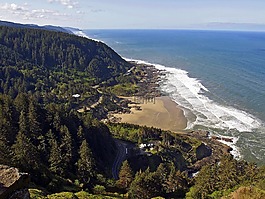 俄勒岡,海岸線,海岸