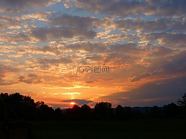 abendstimmung,日落,天空