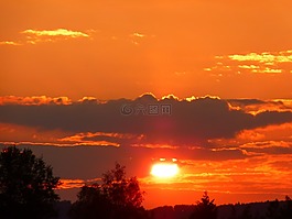 abendstimmung,日落,天空