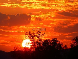 abendstimmung,日落,天空