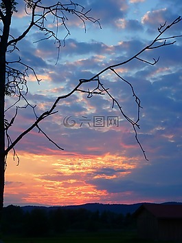 abendstimmung,日落,天空