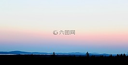 日落,天空,自然