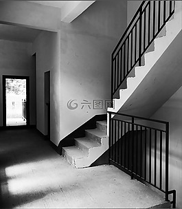 建筑内部,建筑,黑白