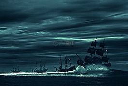 海洋,海,小船