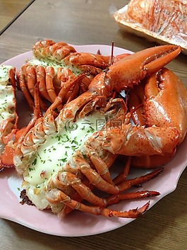 食品,龍蝦,烹飪