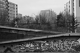 屋,立交橋,涂鴉