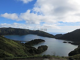 湖,火山,火山口