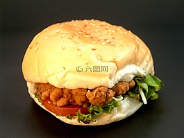 漢堡,包子,烤