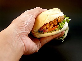 漢堡,包子,烤
