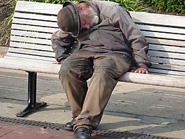 無家可歸的人,男子,老