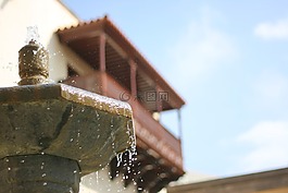 陽臺,源,水