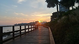 西班牙,日落,宽便道
