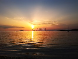 海,太陽,日落