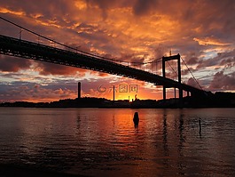 哥德堡,?lvsborgsbron,日落