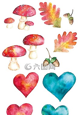 秋季,葉子,蘑菇