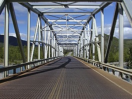 橋,路,金屬