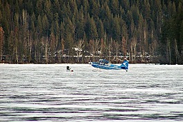 冰登陆,floatplane,冬天