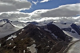山,雪,天空