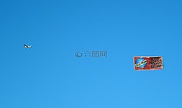 飛機(jī),旗幟,顯示