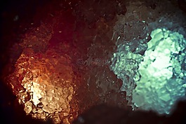 水晶,洞穴,红色