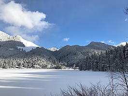 巴伐利亞,湖,冰