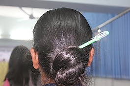 筆,頭發(fā),女子