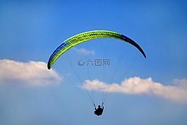 天空,降落傘,飛
