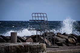 膨脹,sprungturm,海