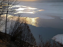 湖,凍結(jié),清晨