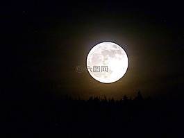 月亮,全,夜