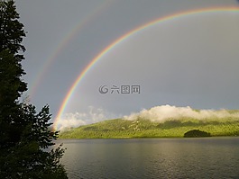 雙,彩虹,雷暴