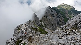 蒂罗尔,tannheimertal,弗里德伯格的攀登绳