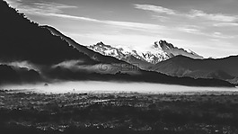 新西蘭,山,全景圖